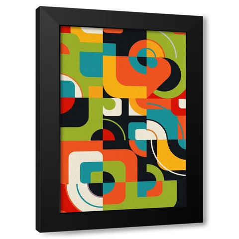 Round 2 Black Modern Wood Framed Art Print by Allen, Kimberly