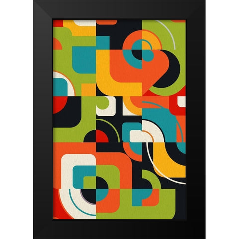 Round 2 Black Modern Wood Framed Art Print by Allen, Kimberly