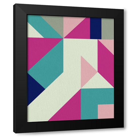 Shaped 1 Black Modern Wood Framed Art Print by Allen, Kimberly