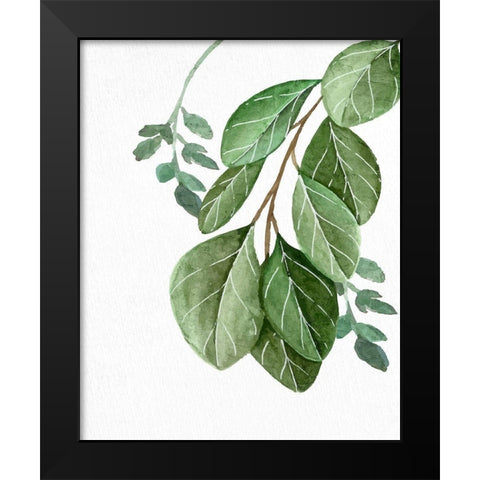 Greens 1 Black Modern Wood Framed Art Print by Allen, Kimberly