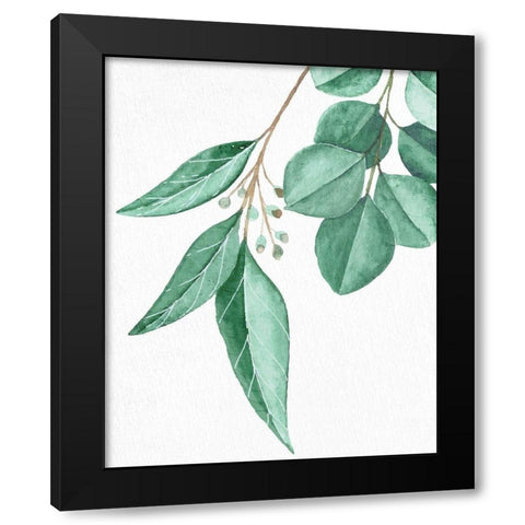 Greens 4 Black Modern Wood Framed Art Print with Double Matting by Allen, Kimberly