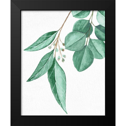 Greens 4 Black Modern Wood Framed Art Print by Allen, Kimberly
