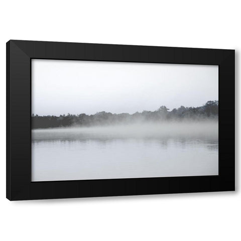 Lake Mist Black Modern Wood Framed Art Print with Double Matting by Allen, Kimberly