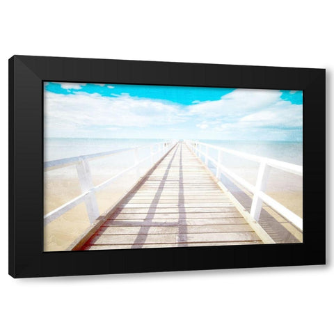 Pier Black Modern Wood Framed Art Print with Double Matting by Allen, Kimberly