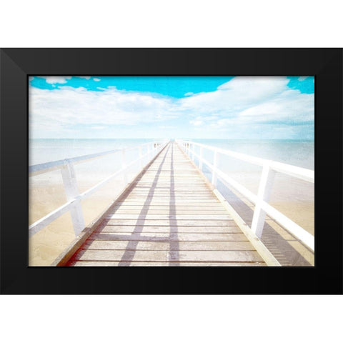 Pier Black Modern Wood Framed Art Print by Allen, Kimberly
