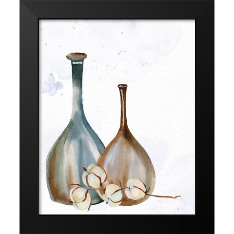 Cotton Vase 1 Black Modern Wood Framed Art Print by Allen, Kimberly
