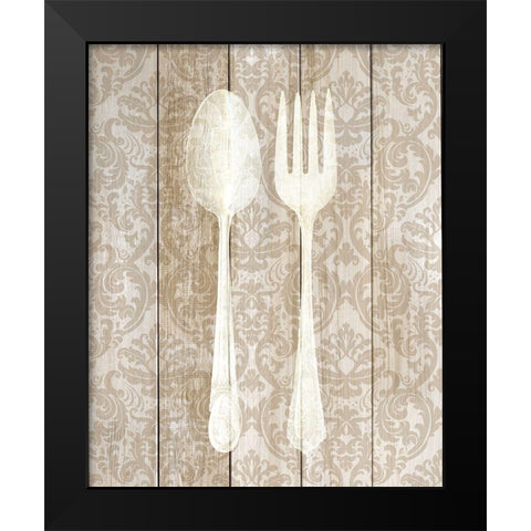 Cutlery 1 Black Modern Wood Framed Art Print by Allen, Kimberly