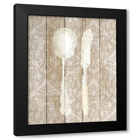 Cutlery 2 Black Modern Wood Framed Art Print by Allen, Kimberly