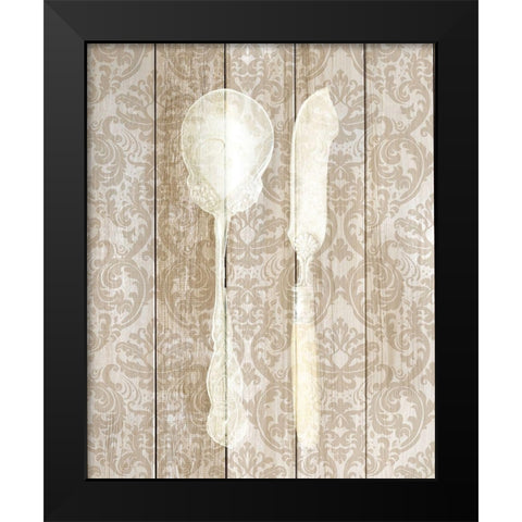 Cutlery 2 Black Modern Wood Framed Art Print by Allen, Kimberly