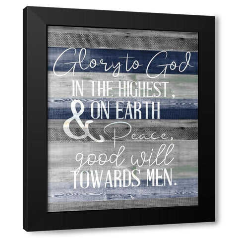 Glory to God in the Highest Black Modern Wood Framed Art Print with Double Matting by Allen, Kimberly