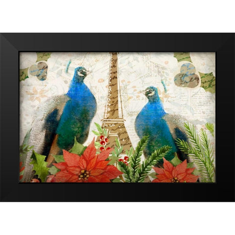 Christmas in Paris Black Modern Wood Framed Art Print by Allen, Kimberly