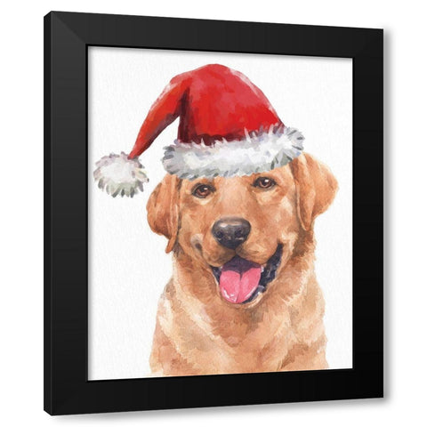 Yellow Lab Lights Black Modern Wood Framed Art Print by Allen, Kimberly