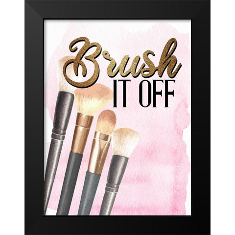 Brush it Off 1 Black Modern Wood Framed Art Print by Allen, Kimberly