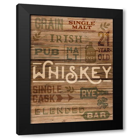 Whiskey Wood Black Modern Wood Framed Art Print by Allen, Kimberly