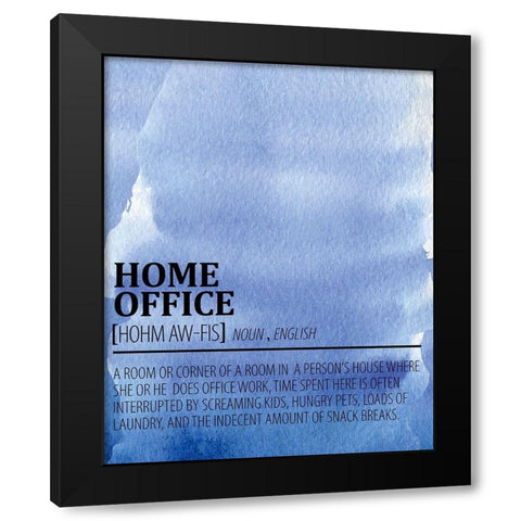 Home Office Watercolor Blue Black Modern Wood Framed Art Print with Double Matting by Allen, Kimberly