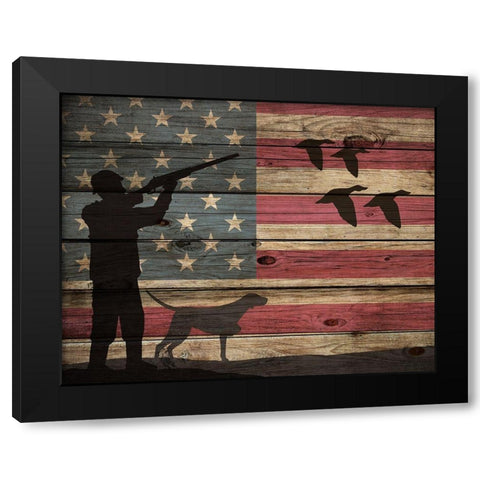 American Bird Hunt Black Modern Wood Framed Art Print by Allen, Kimberly