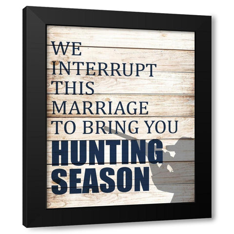 We Interrupt Black Modern Wood Framed Art Print by Allen, Kimberly