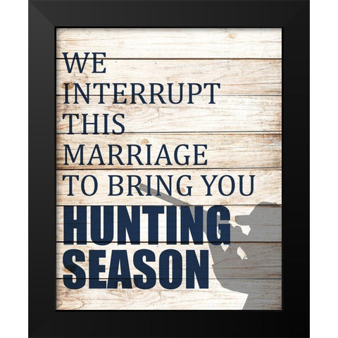 We Interrupt Black Modern Wood Framed Art Print by Allen, Kimberly