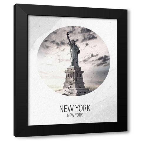 New York New York Black Modern Wood Framed Art Print with Double Matting by Allen, Kimberly