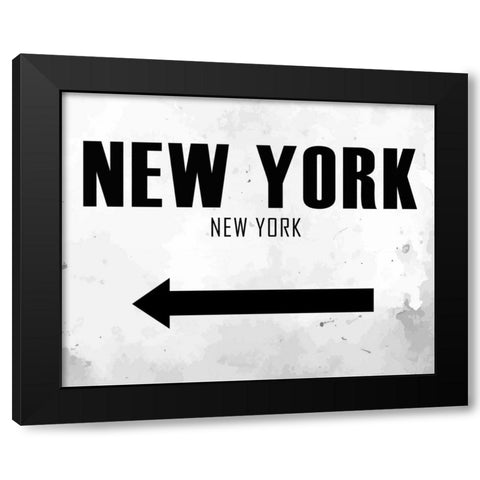 New York Arrow Black Modern Wood Framed Art Print by Allen, Kimberly