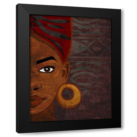 Her Gaze 1 Black Modern Wood Framed Art Print by Allen, Kimberly