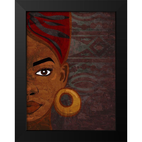 Her Gaze 1 Black Modern Wood Framed Art Print by Allen, Kimberly