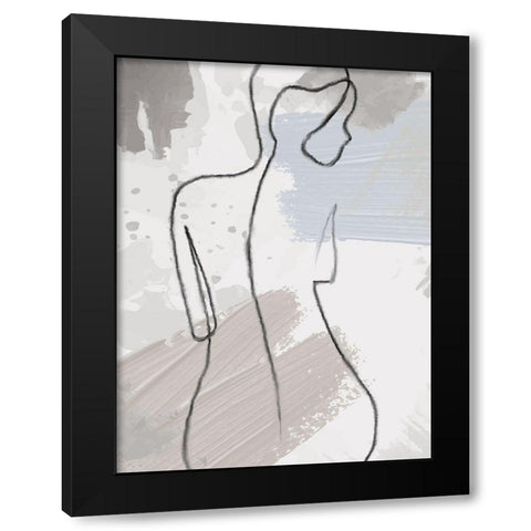 Shape 2 Black Modern Wood Framed Art Print by Allen, Kimberly