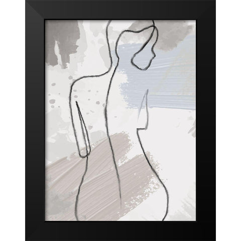 Shape 2 Black Modern Wood Framed Art Print by Allen, Kimberly