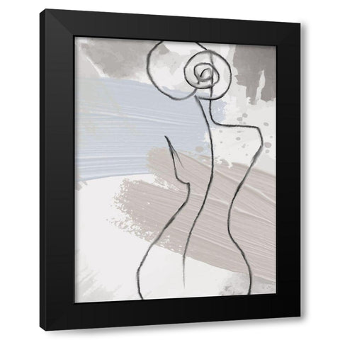 Shape 3 Black Modern Wood Framed Art Print by Allen, Kimberly
