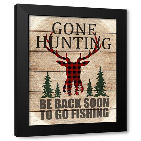 Gone Hunting Black Modern Wood Framed Art Print with Double Matting by Allen, Kimberly