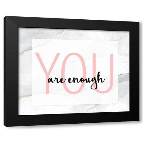 Enough 2 Black Modern Wood Framed Art Print with Double Matting by Allen, Kimberly