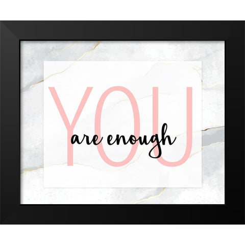 Enough 2 Black Modern Wood Framed Art Print by Allen, Kimberly