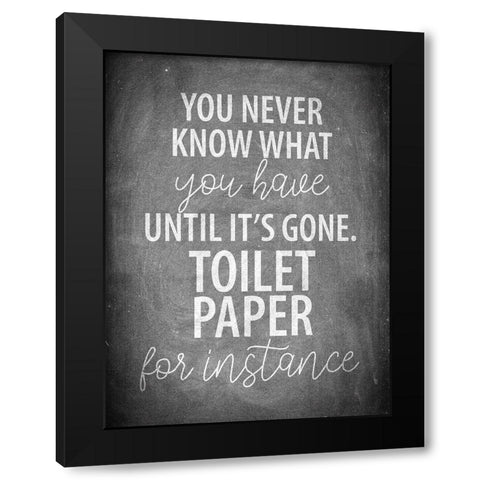 Bathroom Chalkboard 5 Black Modern Wood Framed Art Print with Double Matting by Allen, Kimberly