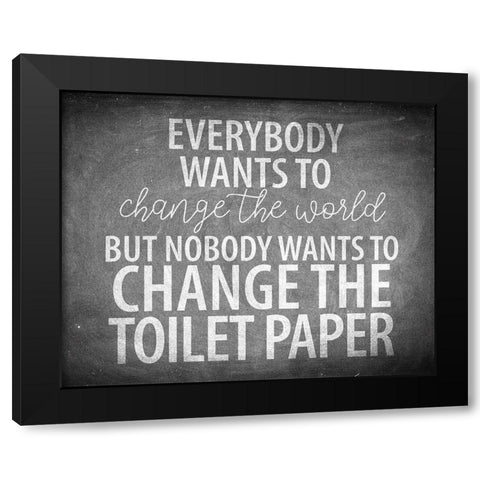 Bathroom Chalkboard 6 Black Modern Wood Framed Art Print by Allen, Kimberly