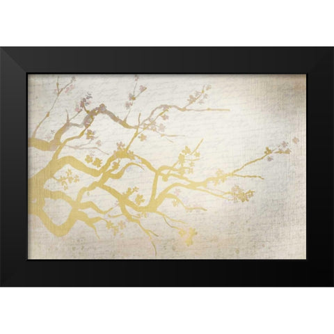 Cherry Blossom Branch Black Modern Wood Framed Art Print by Allen, Kimberly