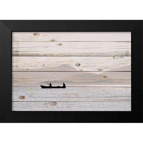 Morning Fish Black Modern Wood Framed Art Print by Allen, Kimberly