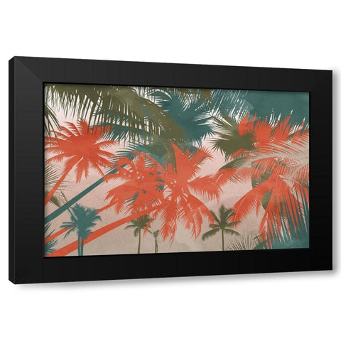 Colorful Palm Black Modern Wood Framed Art Print by Allen, Kimberly