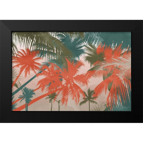 Colorful Palm Black Modern Wood Framed Art Print by Allen, Kimberly