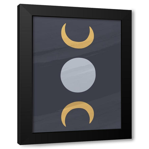 Moon Line Black Modern Wood Framed Art Print by Allen, Kimberly