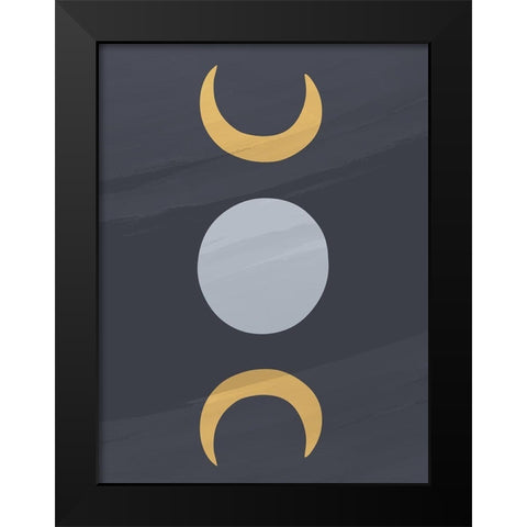 Moon Line Black Modern Wood Framed Art Print by Allen, Kimberly