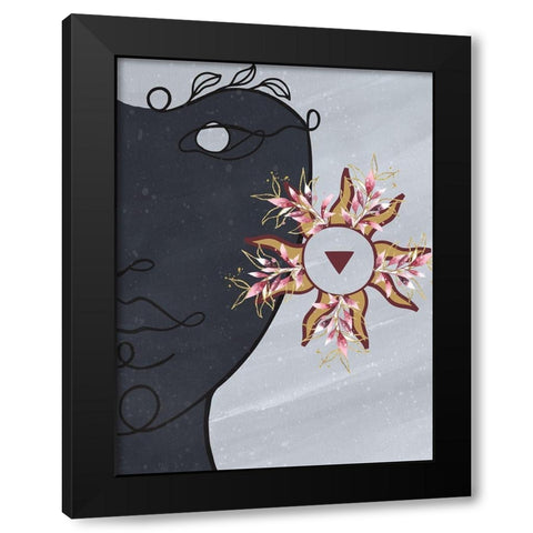 Sun Girl Black Modern Wood Framed Art Print by Allen, Kimberly