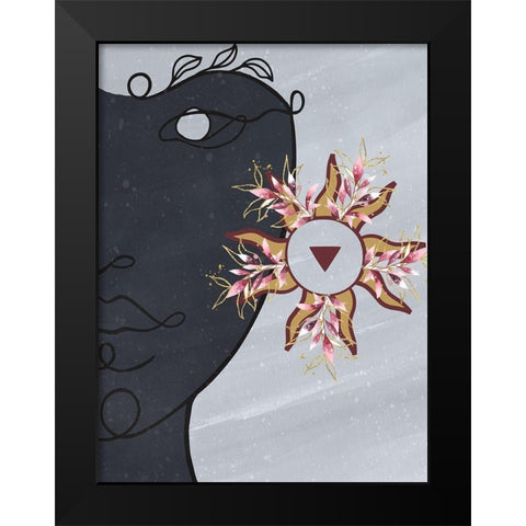 Sun Girl Black Modern Wood Framed Art Print by Allen, Kimberly