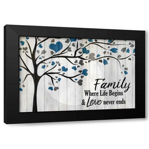 Where Life Begins Black Modern Wood Framed Art Print with Double Matting by Allen, Kimberly