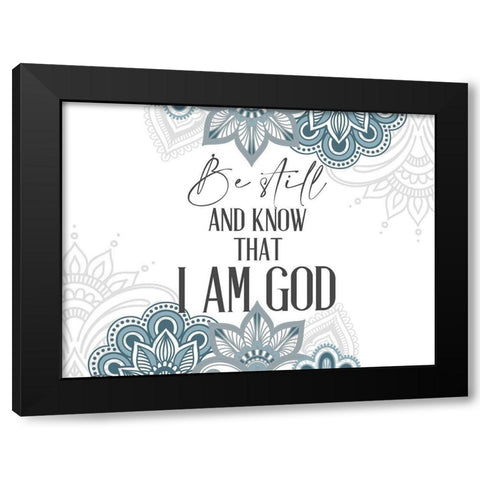 Be Still Black Modern Wood Framed Art Print with Double Matting by Allen, Kimberly