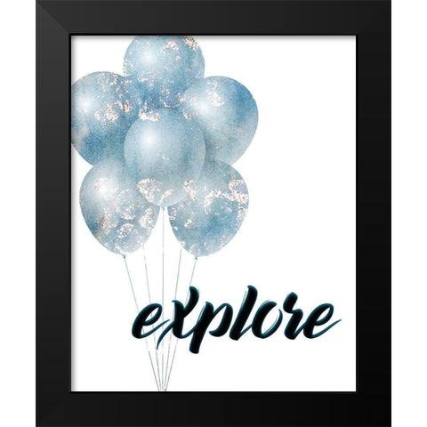 Balloon Discovery 1 Black Modern Wood Framed Art Print by Allen, Kimberly