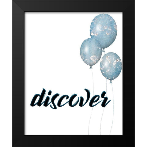 Balloon Discovery 2 Black Modern Wood Framed Art Print by Allen, Kimberly