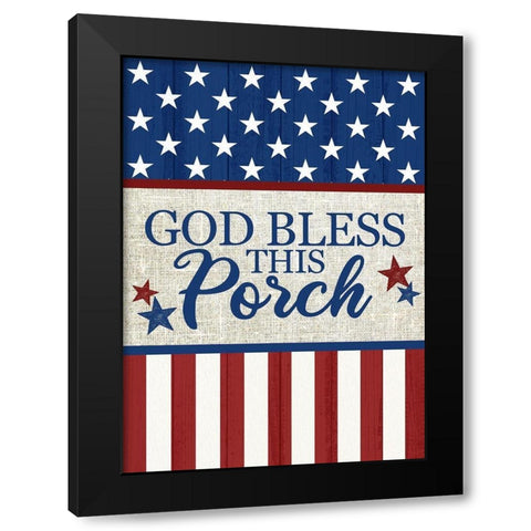 Bless This Porch Black Modern Wood Framed Art Print by Allen, Kimberly