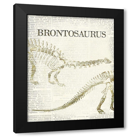 Brontosaurus Black Modern Wood Framed Art Print by Allen, Kimberly