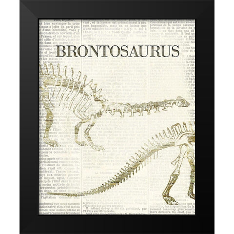 Brontosaurus Black Modern Wood Framed Art Print by Allen, Kimberly