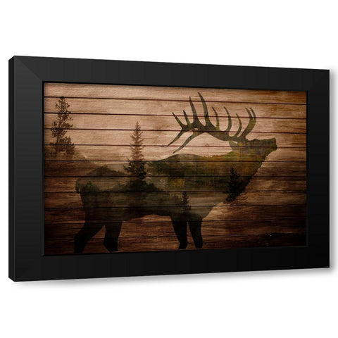 Elk Woods Black Modern Wood Framed Art Print by Allen, Kimberly